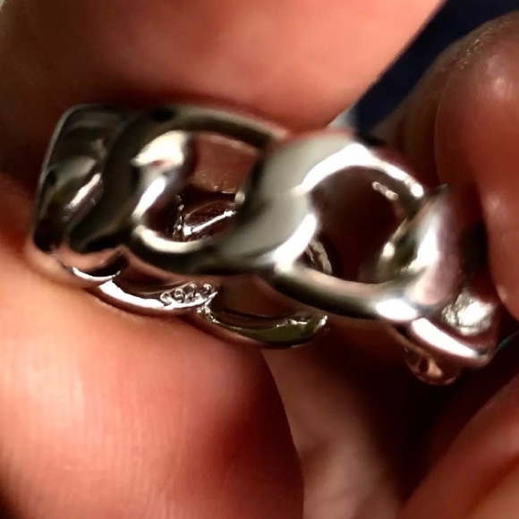 ⛓Minimalist chain sterling silver ring - Picture 6 of 6